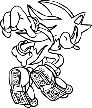 Página para Colorir Shadow the Hedgehog da franquia Sonic the Hedgehog