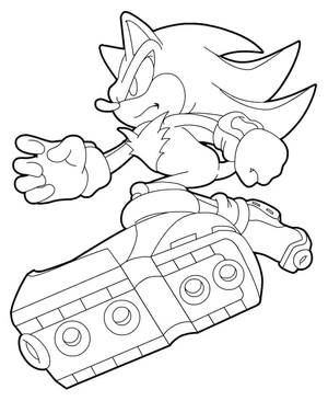Página para Colorir Página para Colorir Shadow the Hedgehog Kids