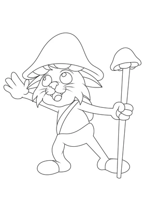 Página para Colorir Polvo Fofo de Desenho Animado