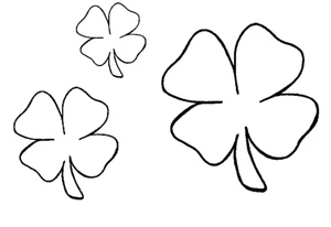 Página para Colorir Três Folhas de Trevo
