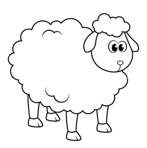 Página para Colorir Uma Ovelha Adorável