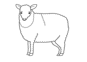 Página para Colorir Desenho de Bando de Animais Peludos