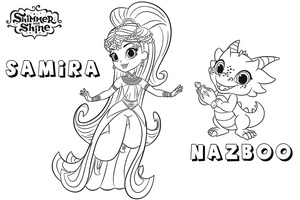 Samira e Nazboo do programa Shimmer and Shine