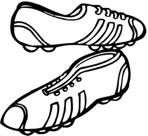 Botas de futebol, fácil calçados coloring page, free printable