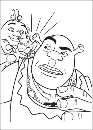 Página para Colorir Shrek, o Magnífico