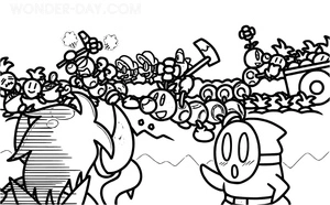 Página para Colorir Página de Colorir Grátis do Mario para Crianças