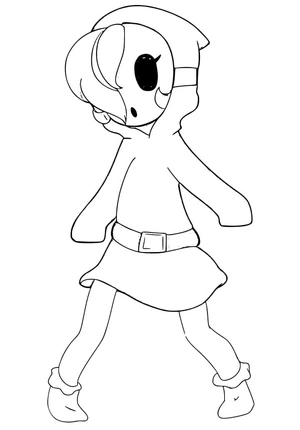 Página para Colorir Página para Colorir Imprimível do Shy Guy Mario