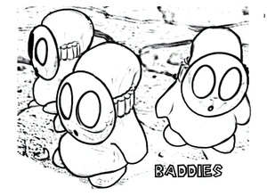Página para Colorir Página para Colorir para Imprimir: Shy Guy do Mario