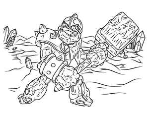 Página para Colorir Crusher de Skylanders Giants