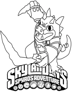 Página para Colorir Dino Rang de Skylanders
