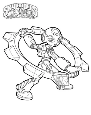 Página para Colorir Alavanca de Câmbio de Skylanders