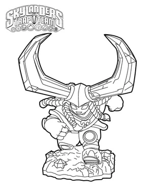 Página para Colorir Head Rush Skylanders