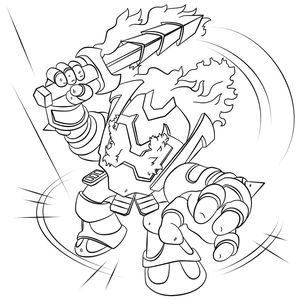 Página para Colorir Ignitor de Skylanders