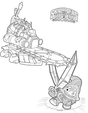 Página para Colorir Skylanders Trap Team