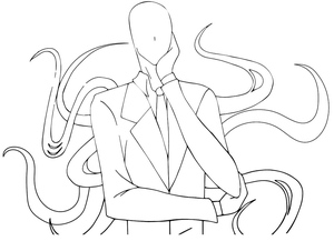Página para Colorir do Slender Man