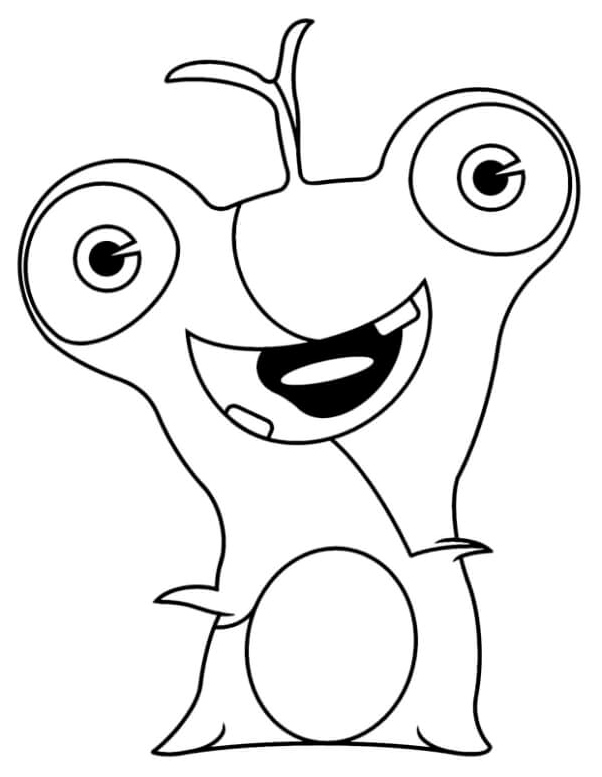 Página para Colorir Caracol Alegre Voando de Alegria