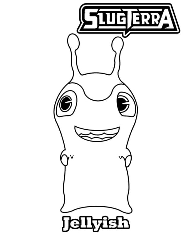 Página para Colorir Água-viva Modesta: O Monstro Tímido