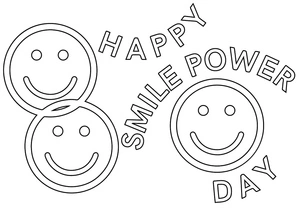 Página para Colorir Dia do Sorriso Empoderador