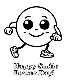 Página para Colorir Página para imprimir do Dia do Poder do Sorriso