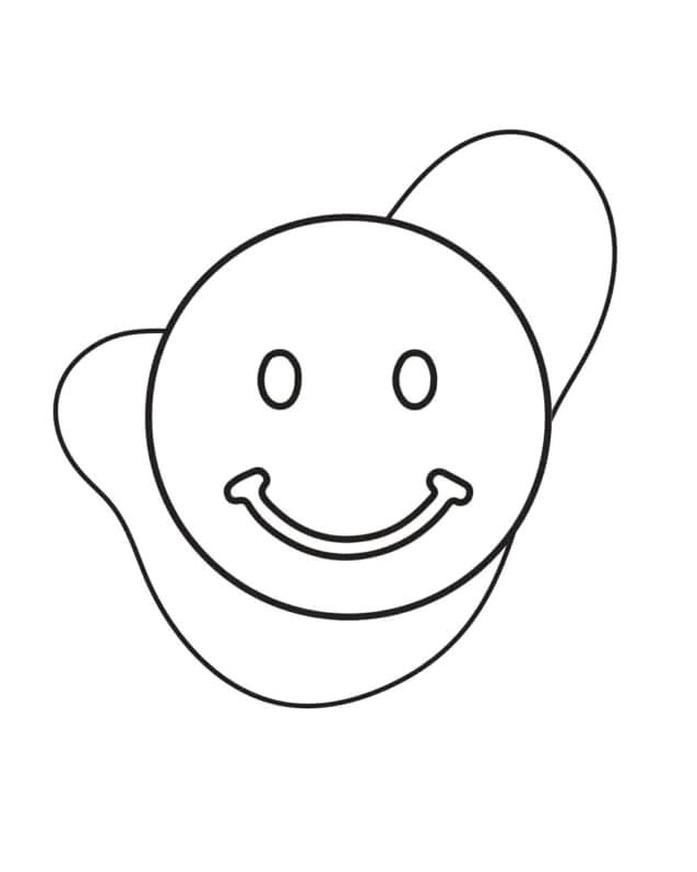 Página para Colorir Rosto Sorridente Perfeito