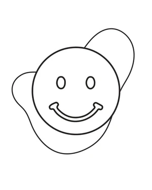 Página para Colorir Rosto Sorridente Perfeito