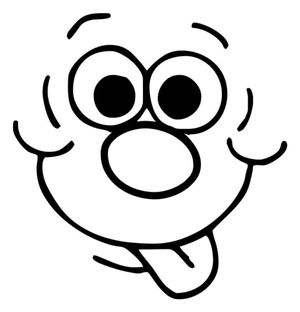 Página para Colorir Rosto Sorridente