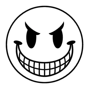 Página para Colorir Sorriso Assustador