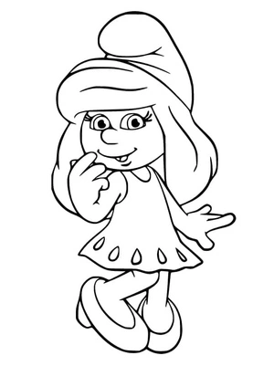 Página para Colorir Página para Colorir da Smurfette