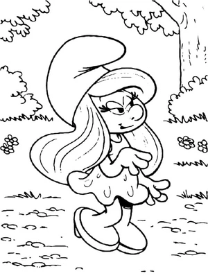 Página para Colorir Página para Colorir da Smurfette