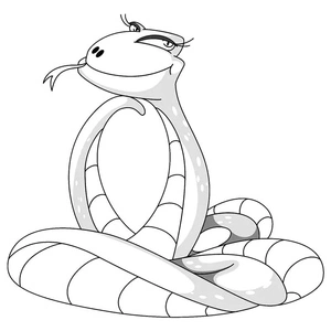 Página para Colorir Serpente Bela