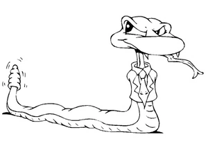 Página para Colorir Página para Colorir de Cobra para Crianças - Para Imprimir