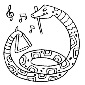Página para Colorir Música de Cobra