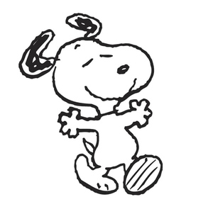Snoopy Estende Suas Patas
