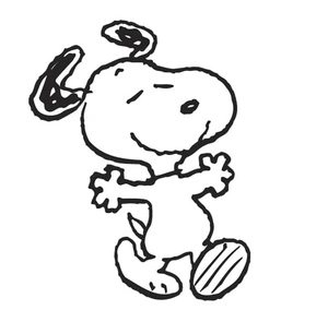 Página para Colorir Snoopy Estende Suas Patas