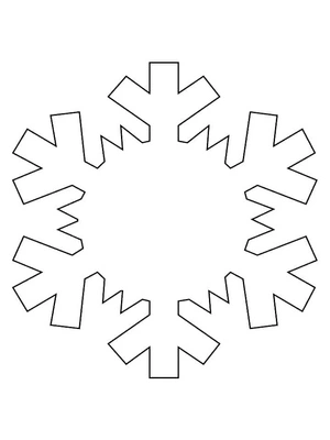 Página para Colorir Floco de Neve Fácil