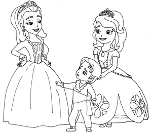 Página para colorir imprimível com Sofia the First