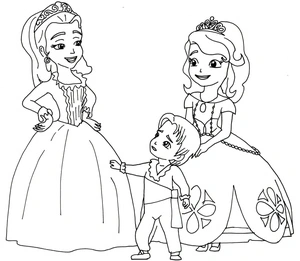 Página para Colorir Página para colorir imprimível com Sofia the First