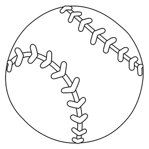 Página para Colorir Desenho de Softball