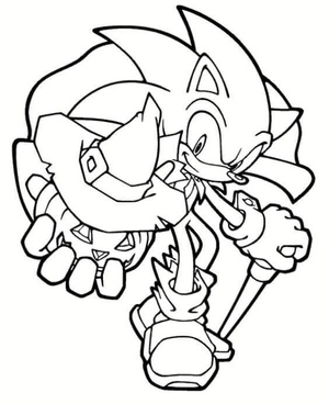 Página para Colorir Sonic de Halloween