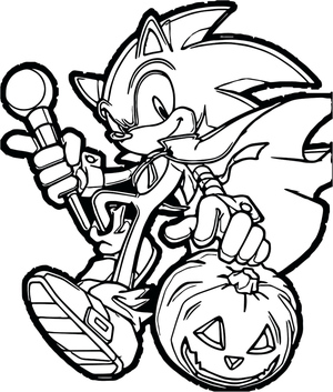 Ilustração de Halloween do Sonic