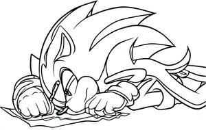 Página para Colorir Sonic Exausto