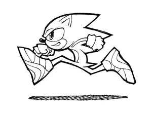 Página para Colorir do Sonic