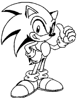 Página para Colorir Sonic Liberdade