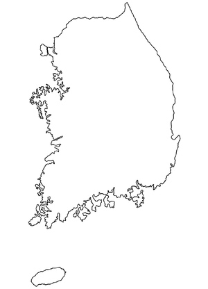 Mapa da Península Coreana