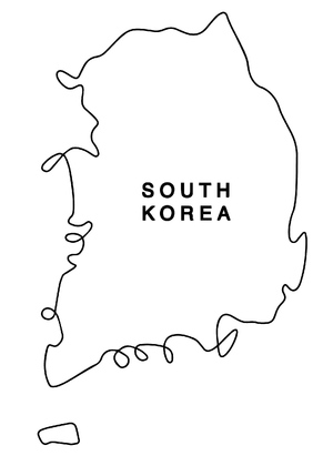Mapa da Coreia do Sul