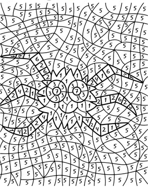 Colorir Aranha Por Número Simples