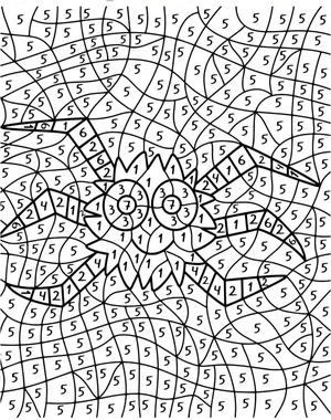 Página para Colorir Colorir Aranha Por Número Simples