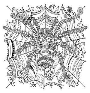 Página para Colorir Página de Colorir Aranha Adulta