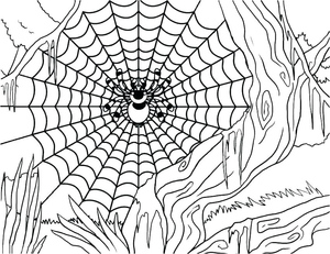 Página para Colorir de Aranha