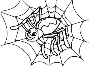 Página para Colorir Aranha Acolhedora